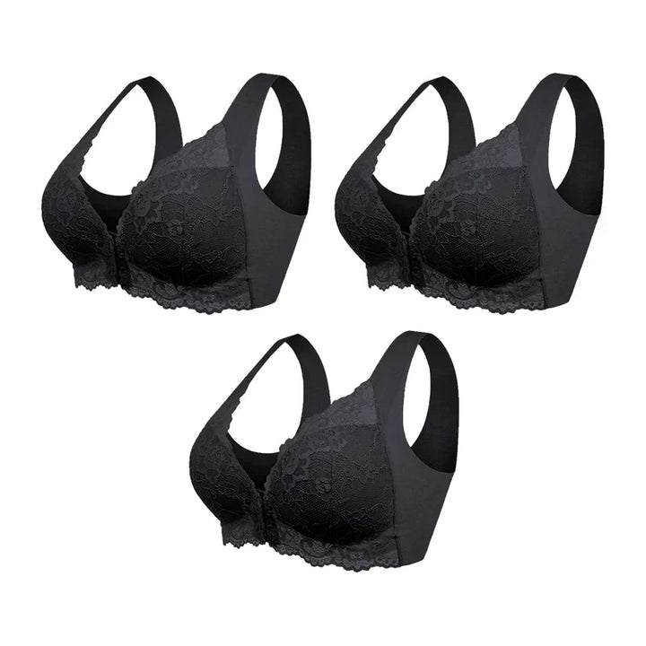 (PACK DE 3) Sujetador Sin Costuras Moldeador Con Cierre Frontal