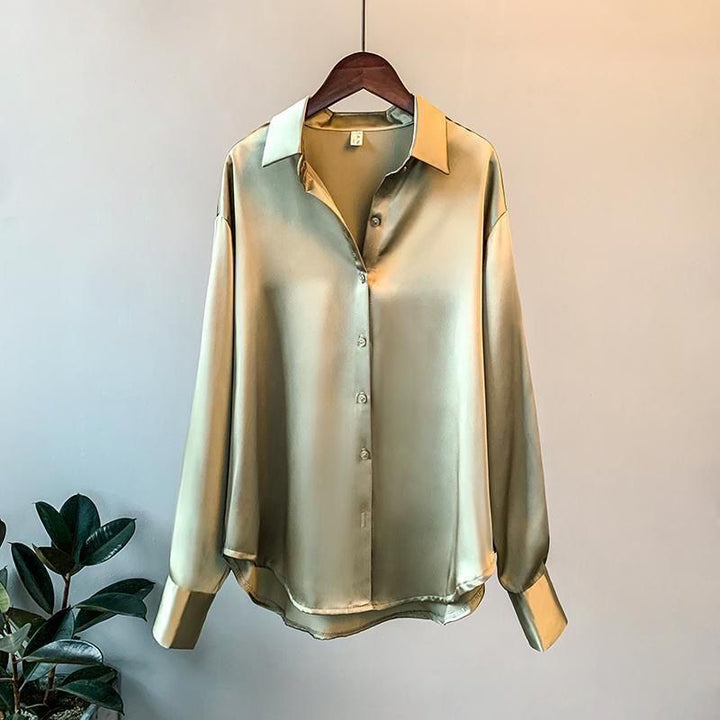 Nat™ - Camisa Elegante de Satén
