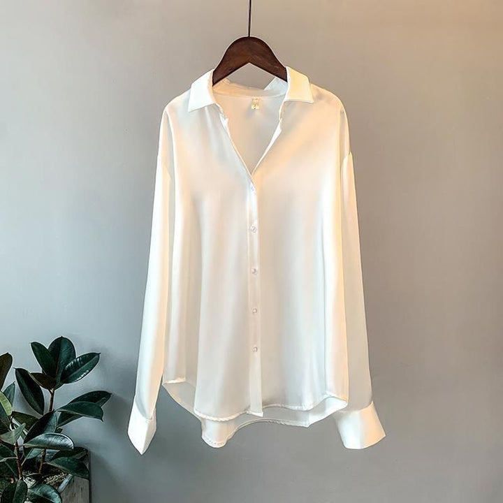 Nat™ - Camisa Elegante de Satén