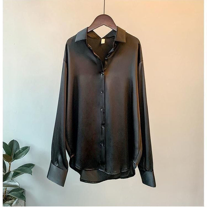 Nat™ - Camisa Elegante de Satén
