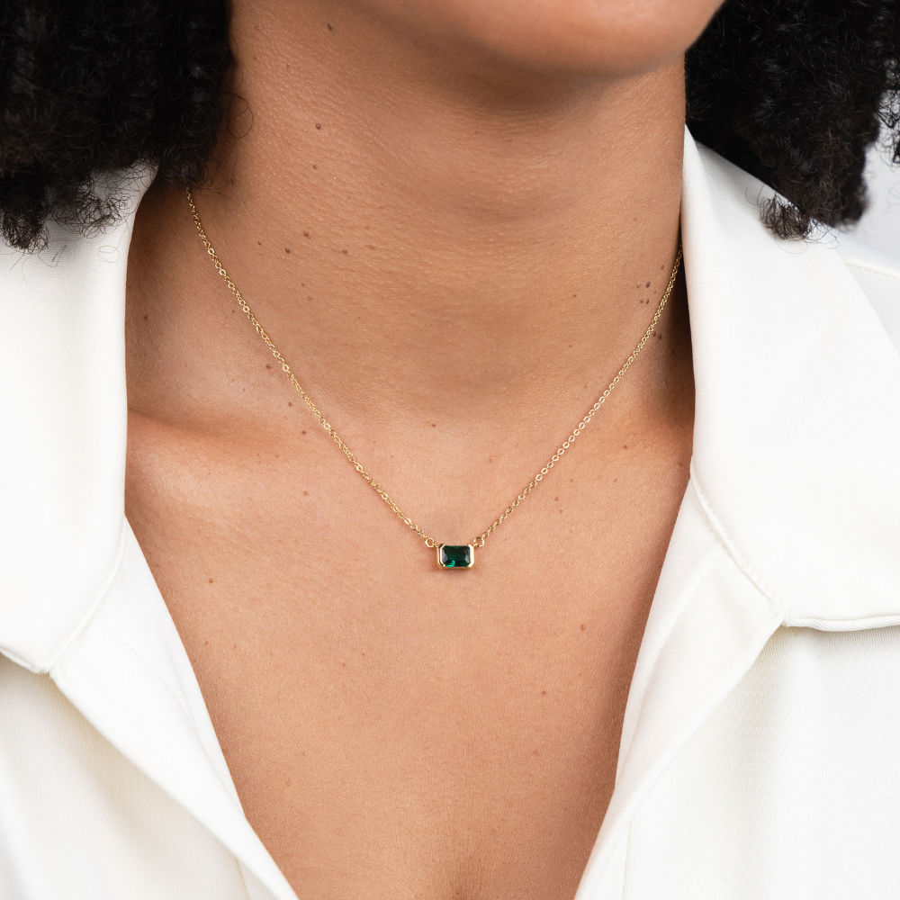Collier Moni Grön Smaragd