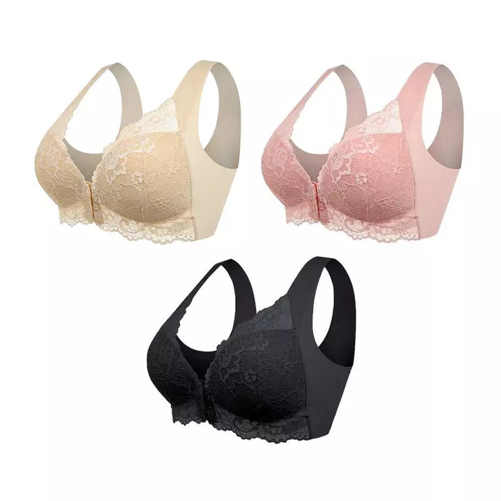 (PACK DE 3) Sujetador Sin Costuras Moldeador Con Cierre Frontal