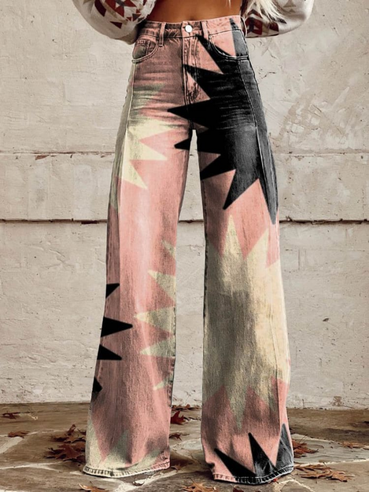 Angelic™ | Pantalón ancho geométrico