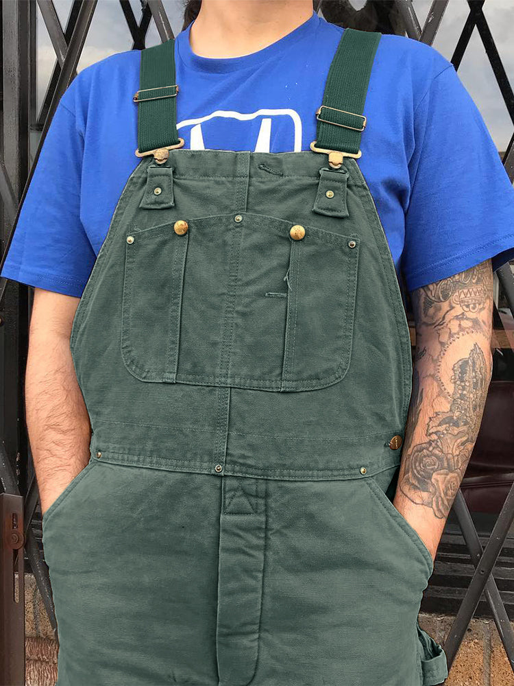 Luc™ | Pantalón de tirantes camel vintage