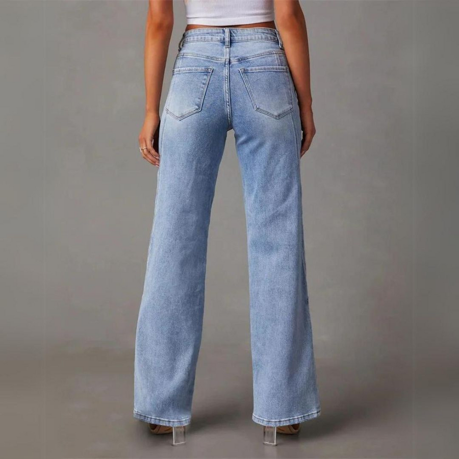 Nyla™ | Jeans Acampanados Elegantes de Cintura Alta