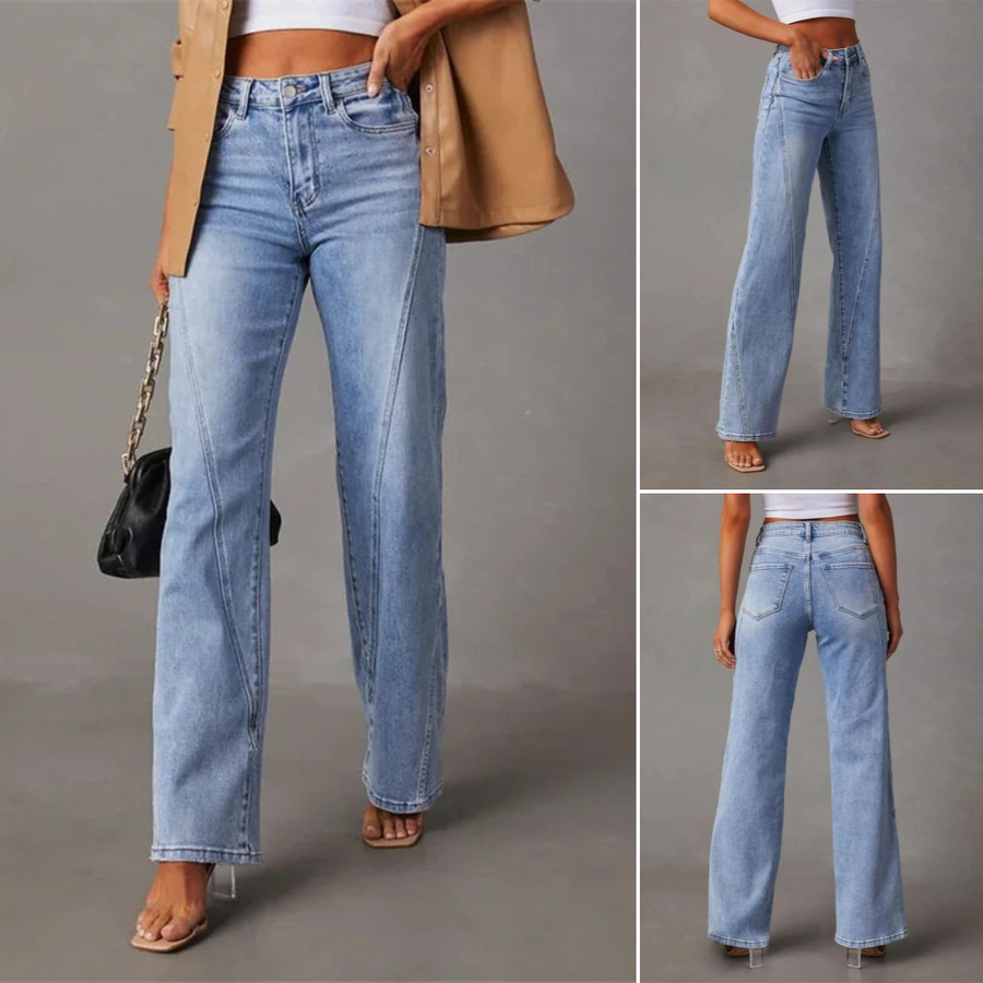 Nyla™ | Jeans Acampanados Elegantes de Cintura Alta