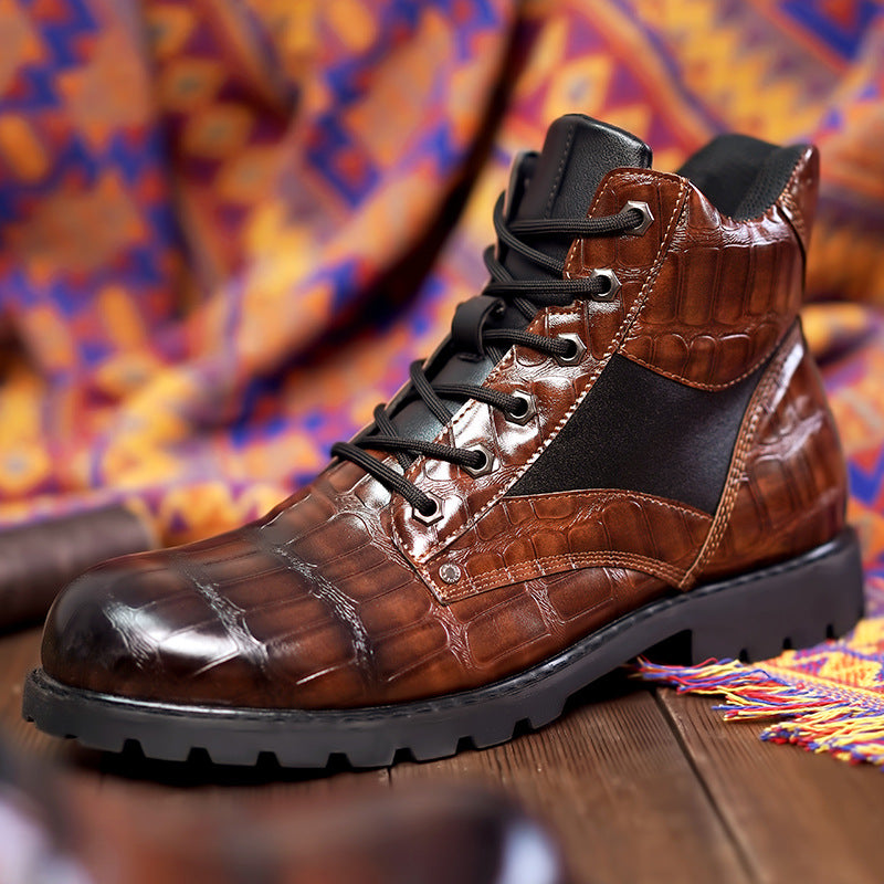 Rendell™ | Botas de cuero de cocodrilo
