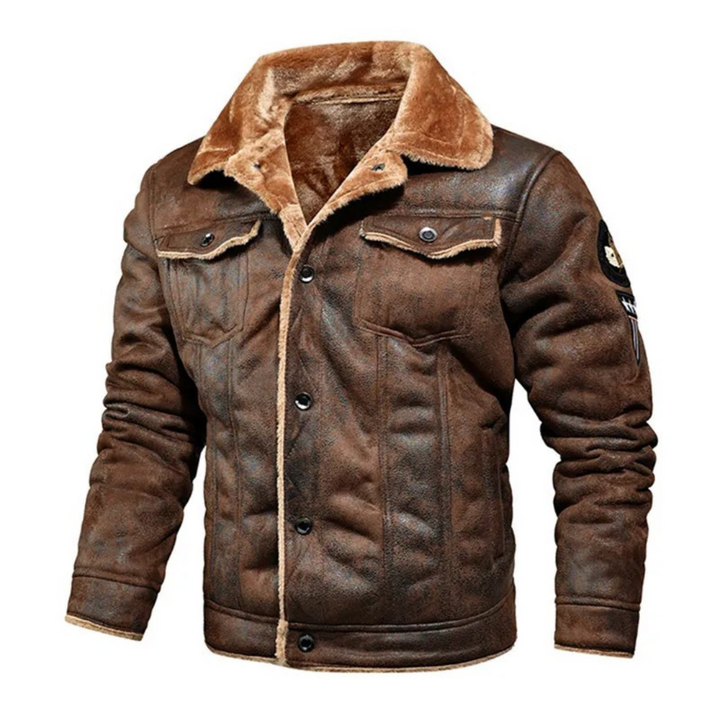 Noxar™ | Chaqueta de Cuero Cálida y Versátil