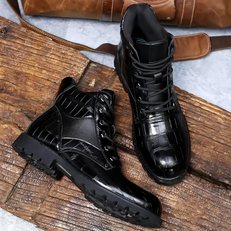 Rendell™ | Botas de cuero de cocodrilo