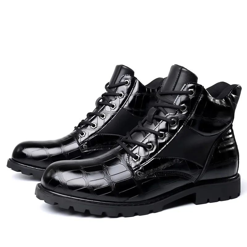 Rendell™ | Botas de cuero de cocodrilo