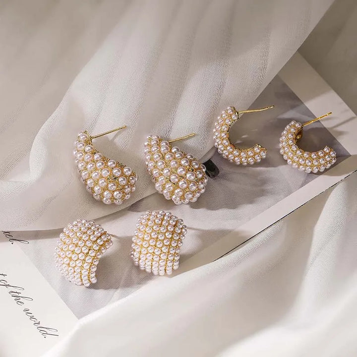 Pendientes de perlas clásicos