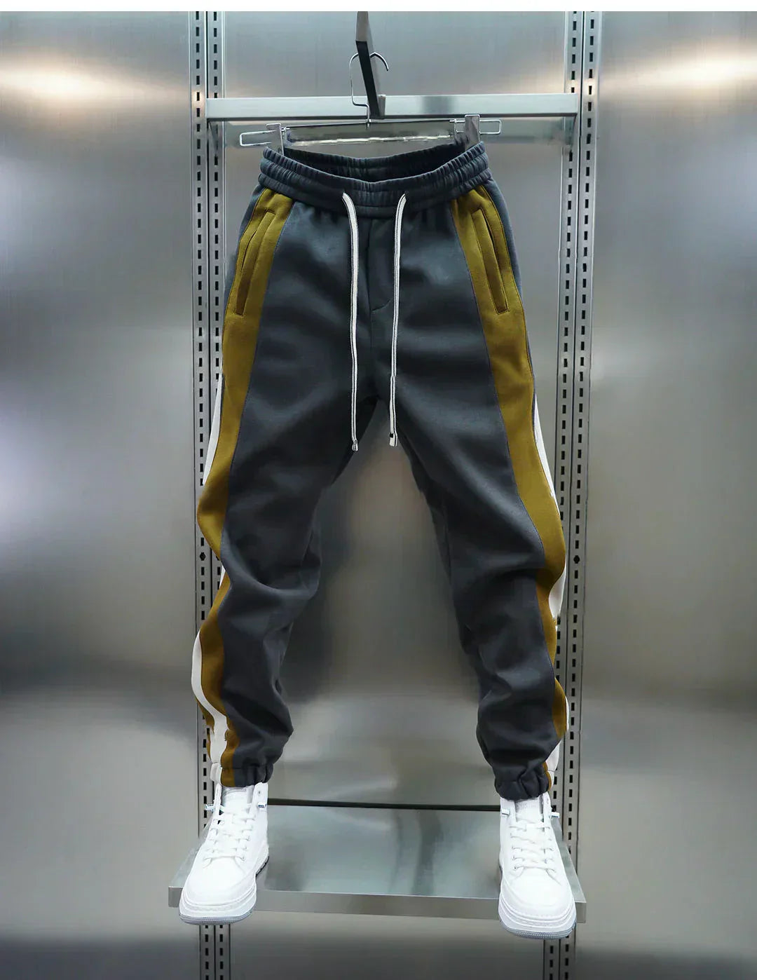 Laurent™ | Pantalones de Tensión con Rayas Contrapuestas