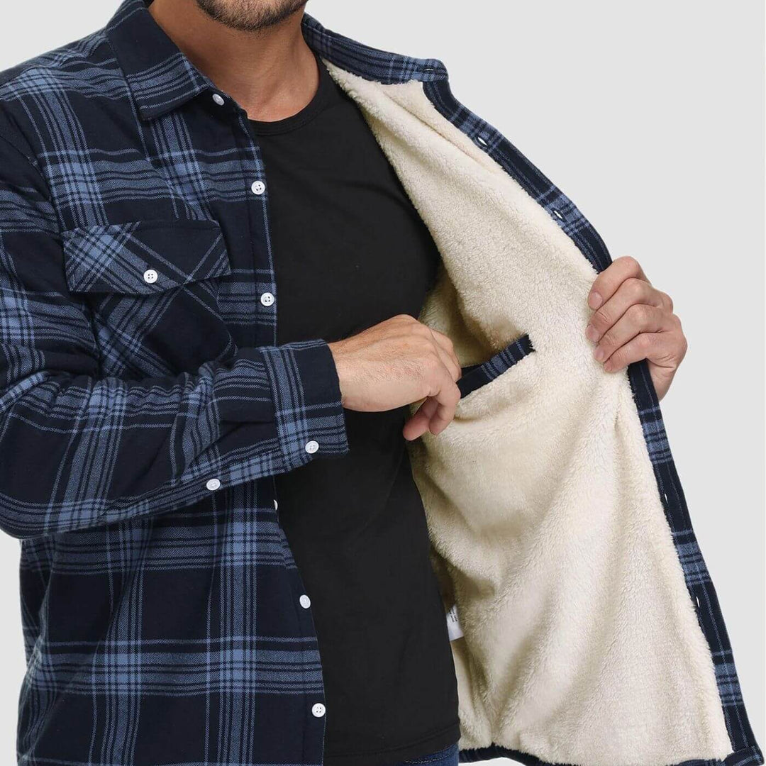 Théodore - Chaqueta de cuadros de forro polar
