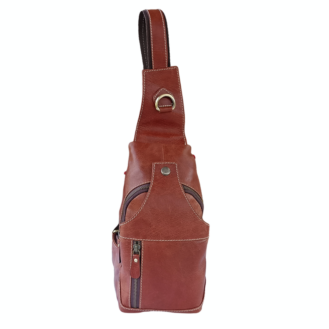 Mochila de cuero móvil