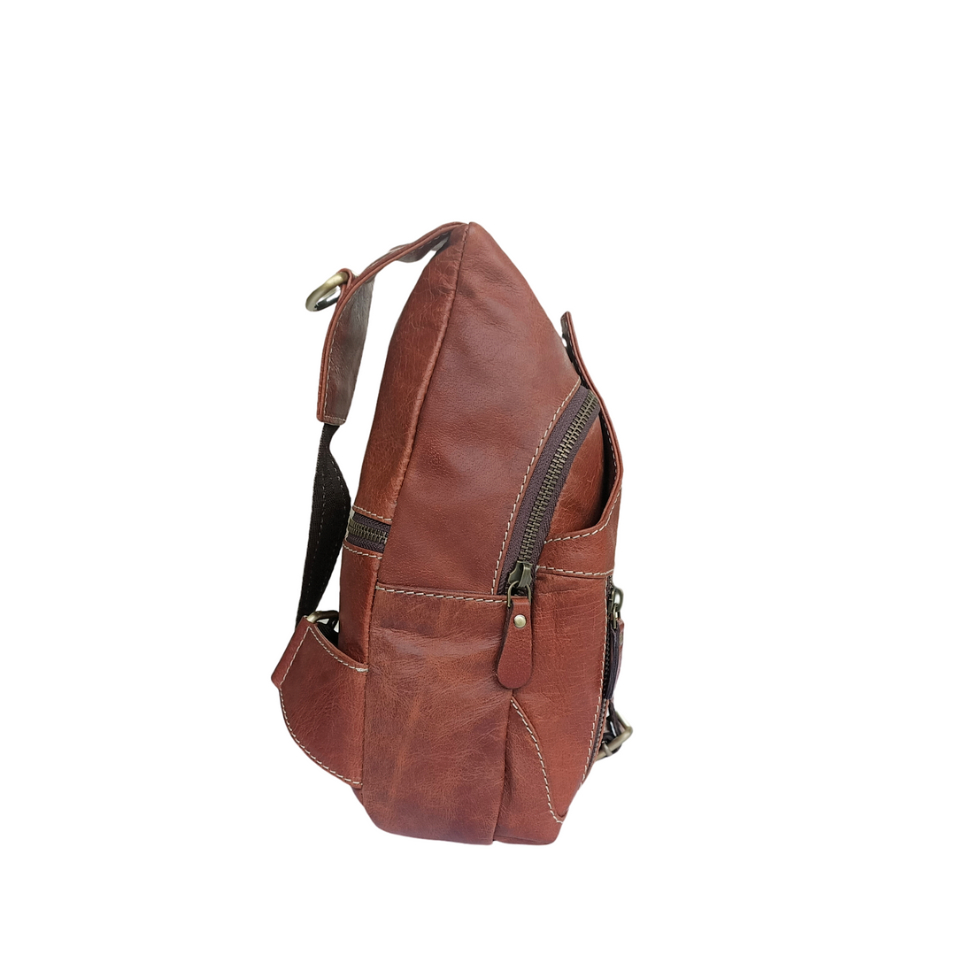 Mochila de cuero móvil
