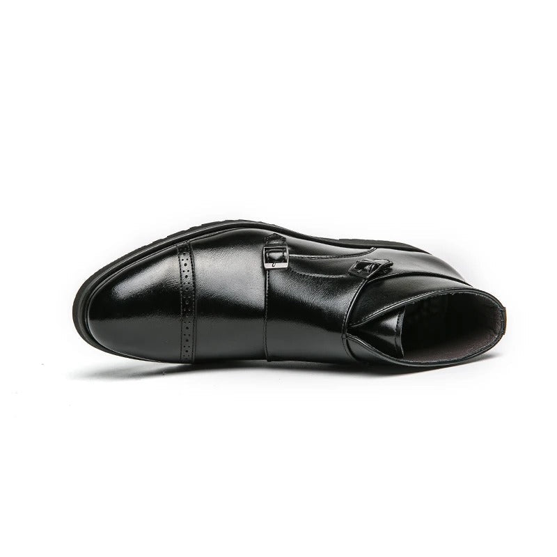 Parker | Botas de Doble Hebilla de Cuero Sintético