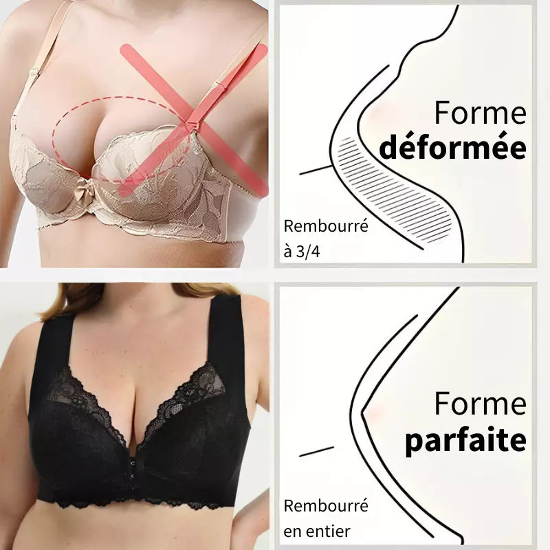 (PACK DE 3) Sujetador Sin Costuras Moldeador Con Cierre Frontal