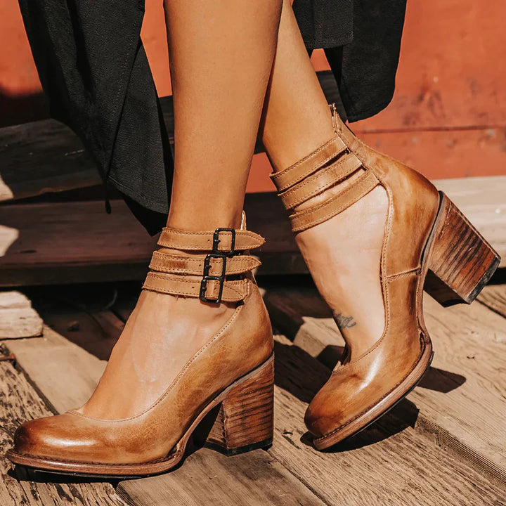 Megan™ - Botines de Cuero