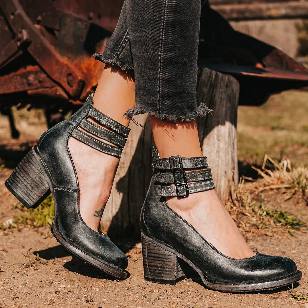 Megan™ - Botines de Cuero