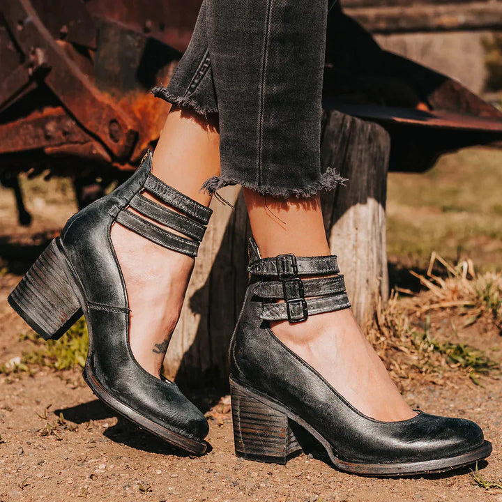 Megan™ - Botines de Cuero