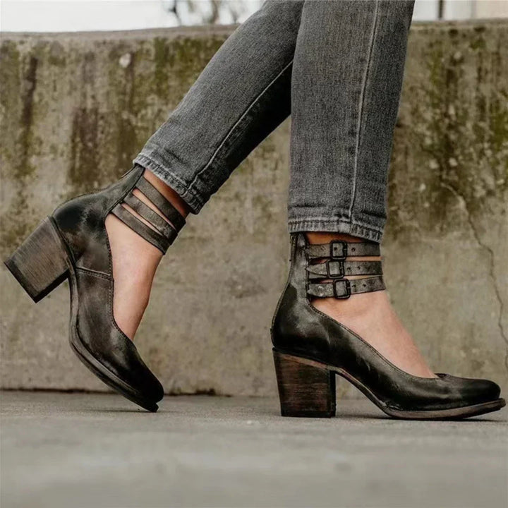 Megan™ - Botines de Cuero