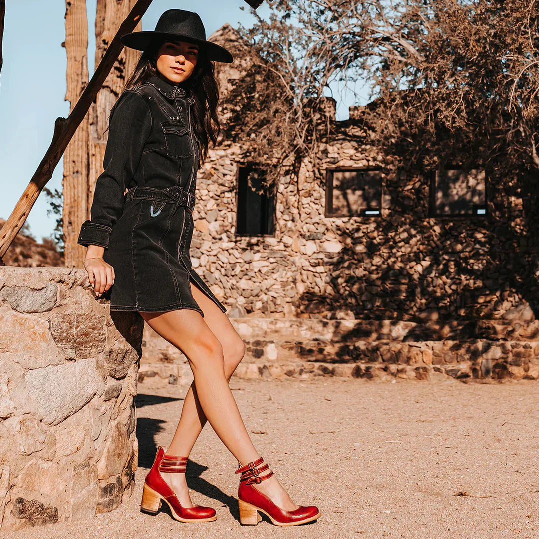 Megan™ - Botines de Cuero