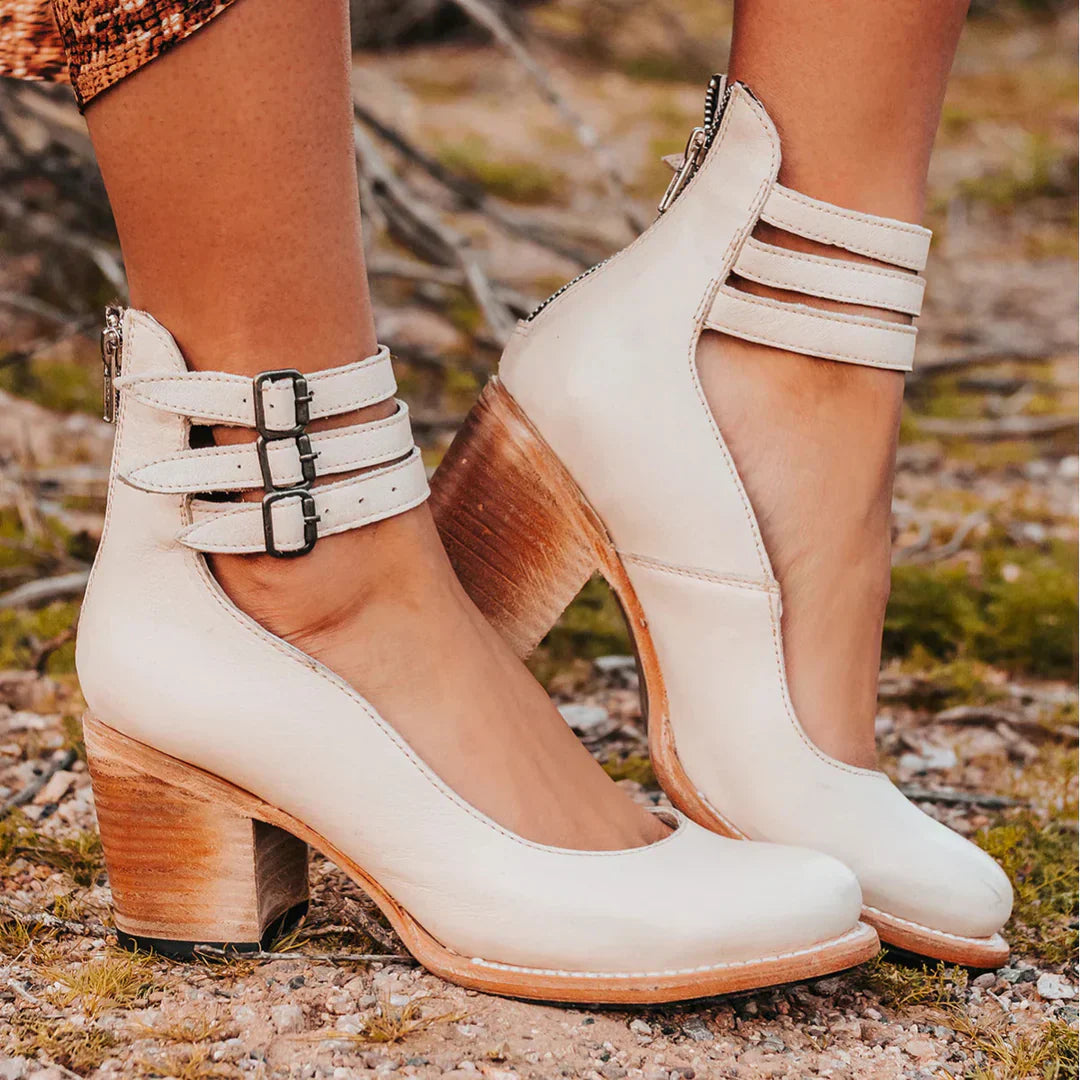 Megan™ - Botines de Cuero