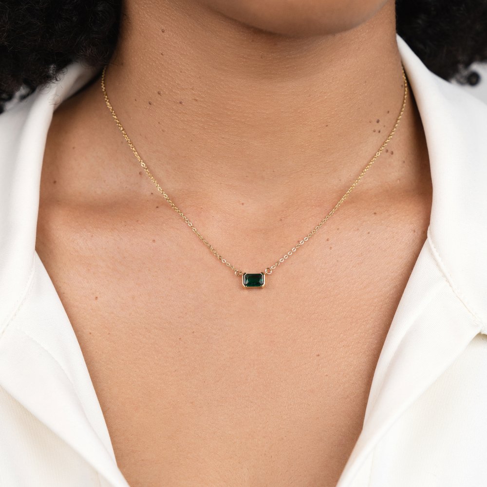 Collier Moni Grön Smaragd